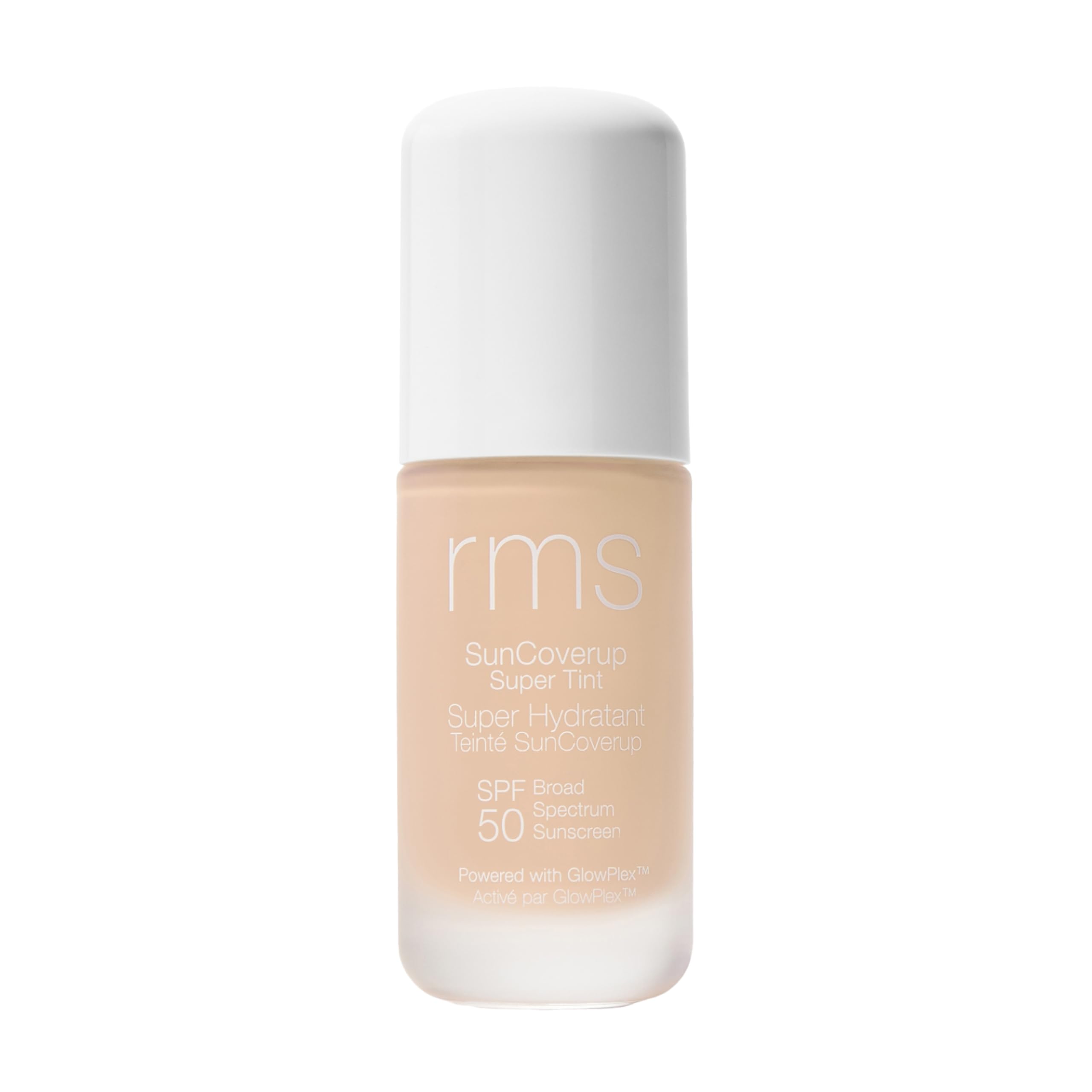 RMS SunCoverup SPF 50 bottle showing mineral sunscreen foundation for daily protection