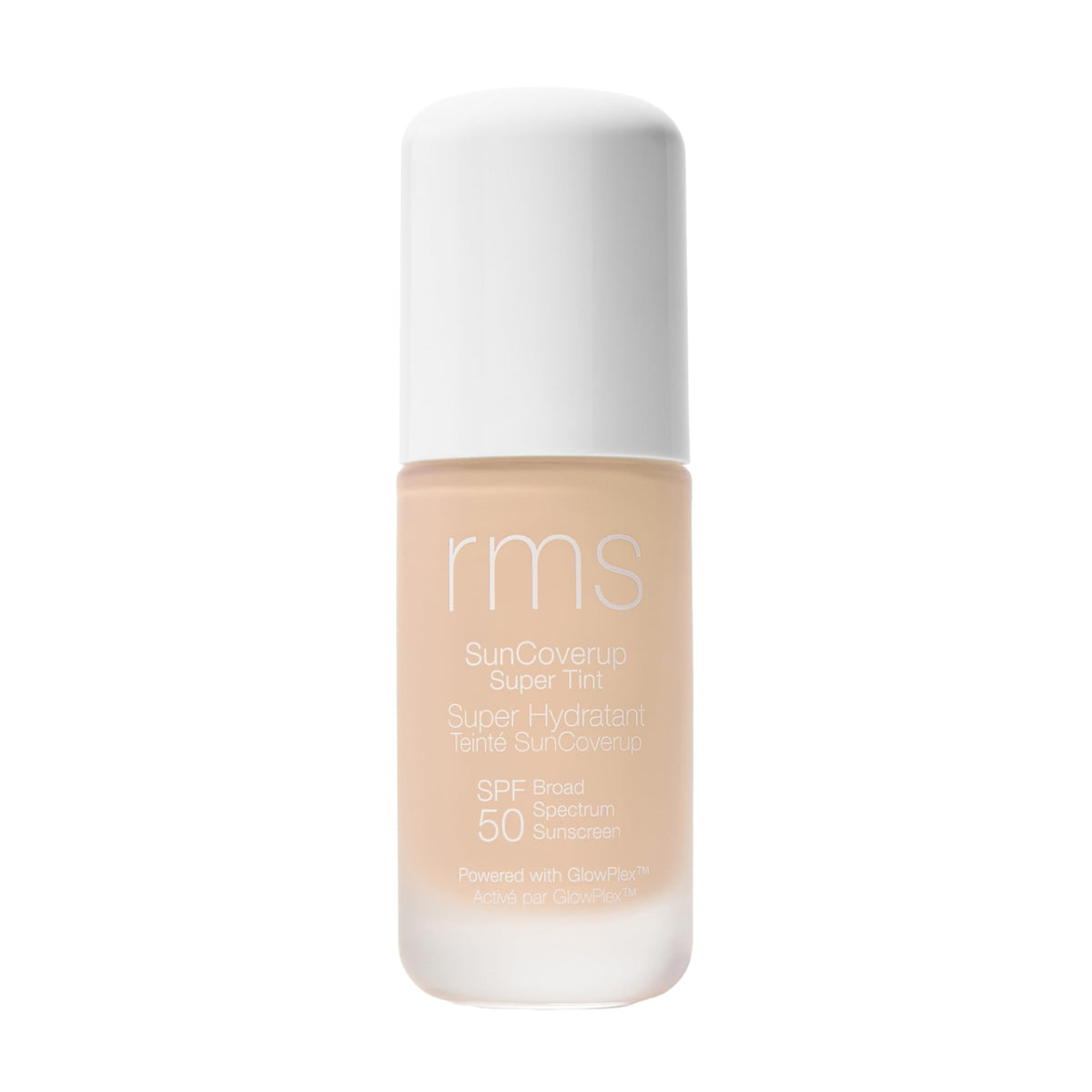 RMS SunCoverup SPF 50 bottle showing mineral sunscreen foundation for daily protection