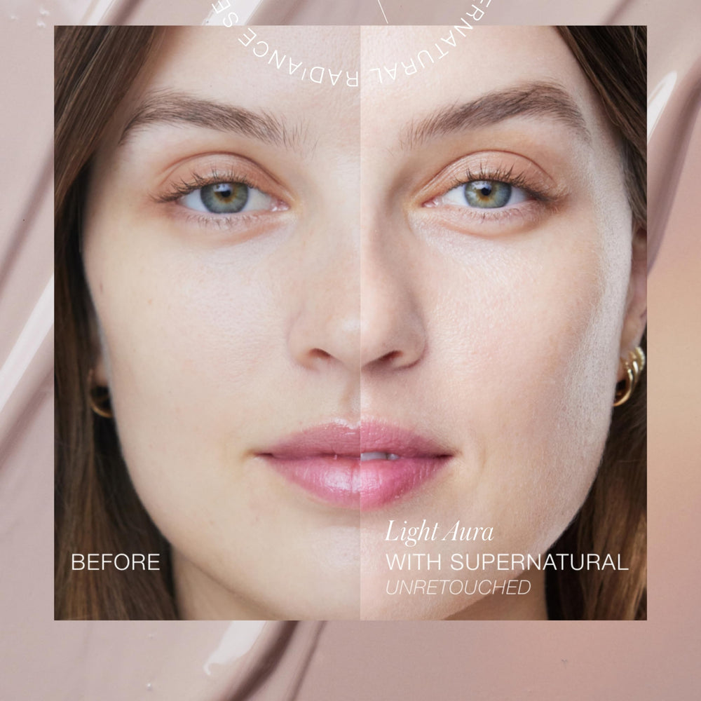 RMS Beauty Radiance Serum applied on skin for sheer, tinted glow