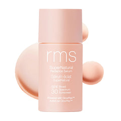RMS Beauty Supernatural Radiance Serum SPF 30 bottle front with luminous glow