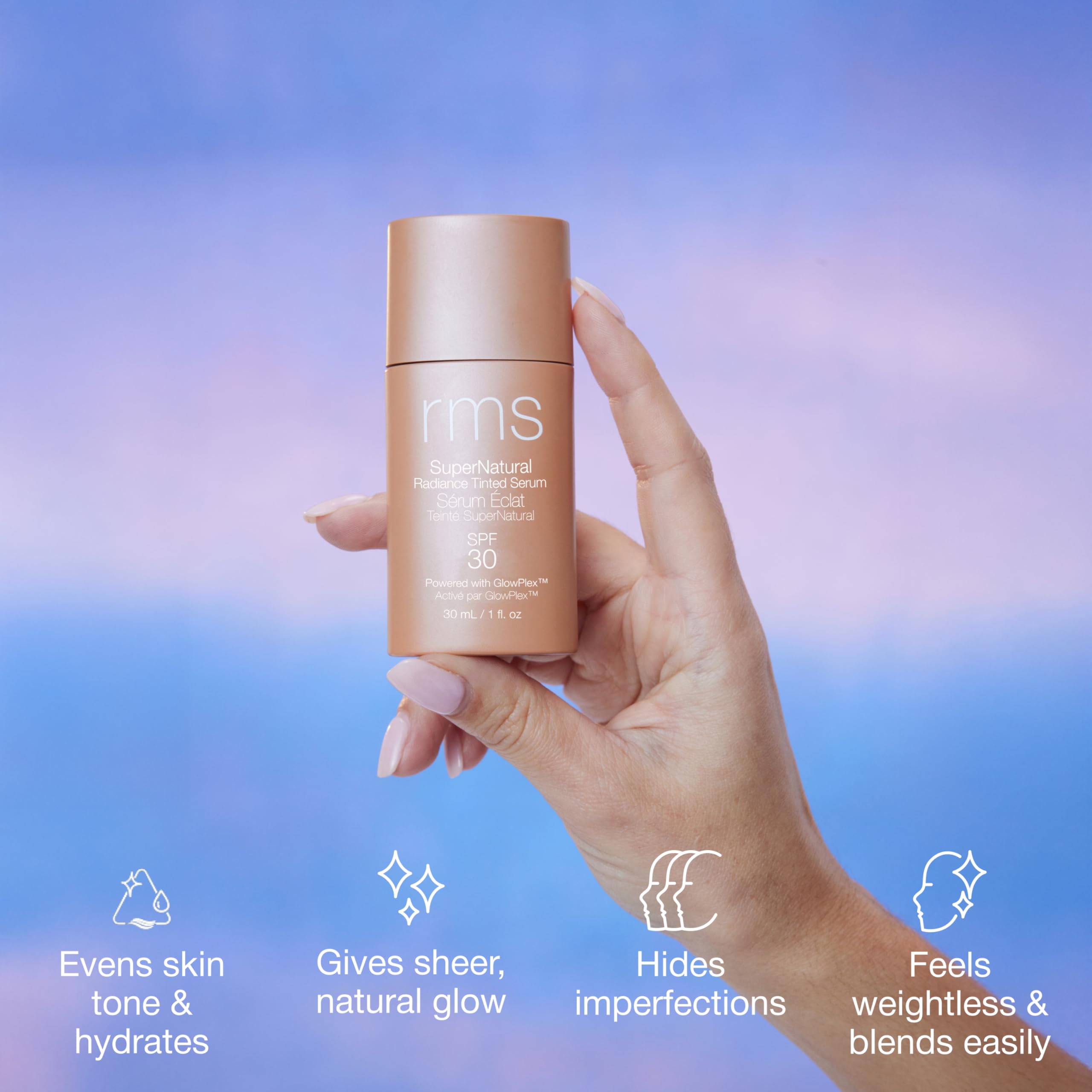 RMS GlowPlex niacinamide quinoa pea ingredients close-up