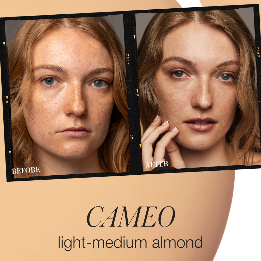 RMS SunCoverup SPF 50 swatches show light-medium warm neutral tint.