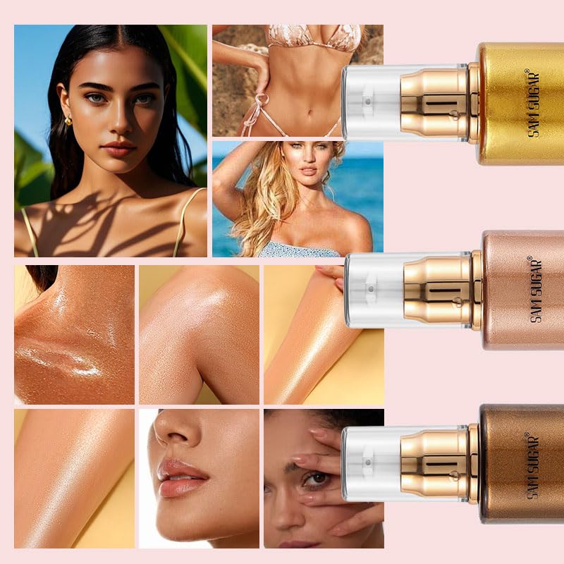 RMYHIG Shimmer Body Oil highlights collarbone with radiant shimmer