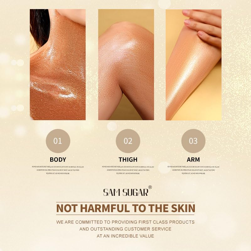 RMYHIG Shimmer Body Oil poured for easy, mess-free application