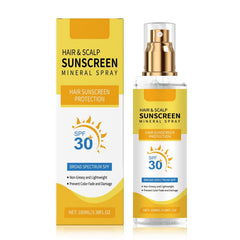 RnemiTe-amo Ultimate Hair Sunscreen Spray SPF 30, front view bottle, protects color in sun.