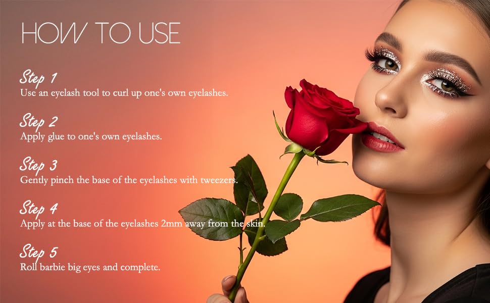 Rneracle party-ready eyes with glitter lashes spark festive confidence.