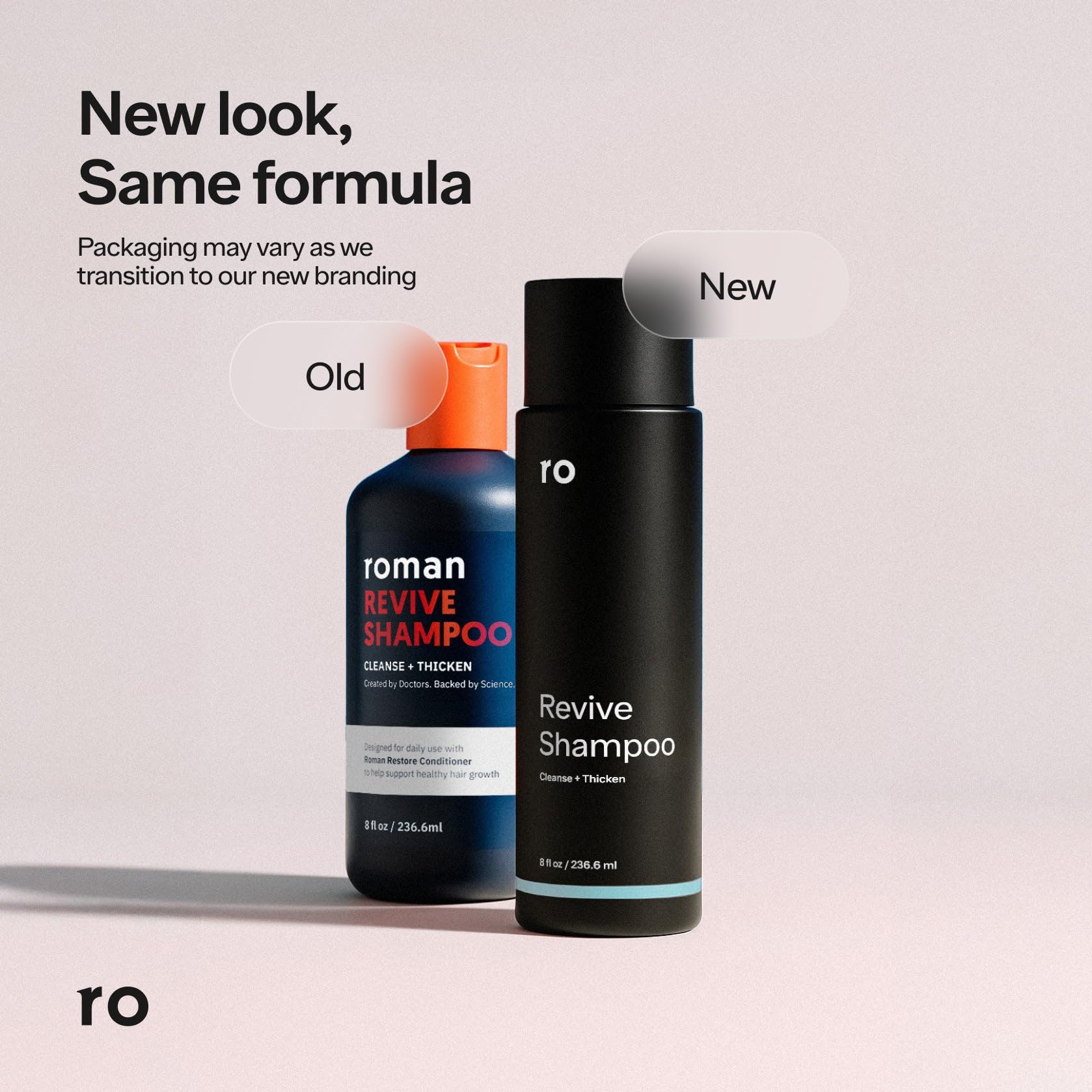 Ro Men's Revive Shampoo promotes a fuller look after cleansing.