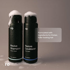 Ro Men's Revive Shampoo mint-lather close-up with refreshing scent