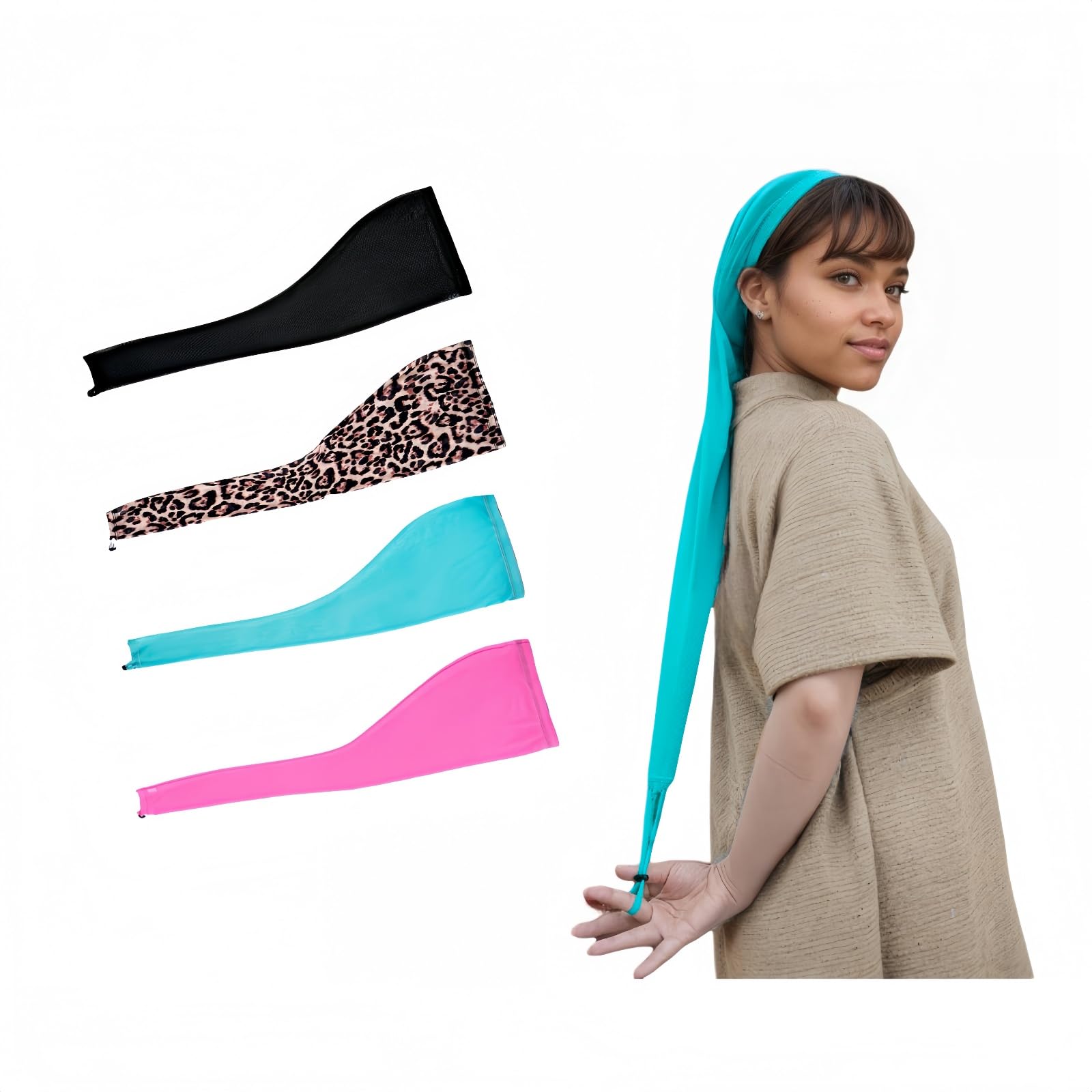 Roaming 28” hair weave sleeve for locs protects braids while styling comfortably.