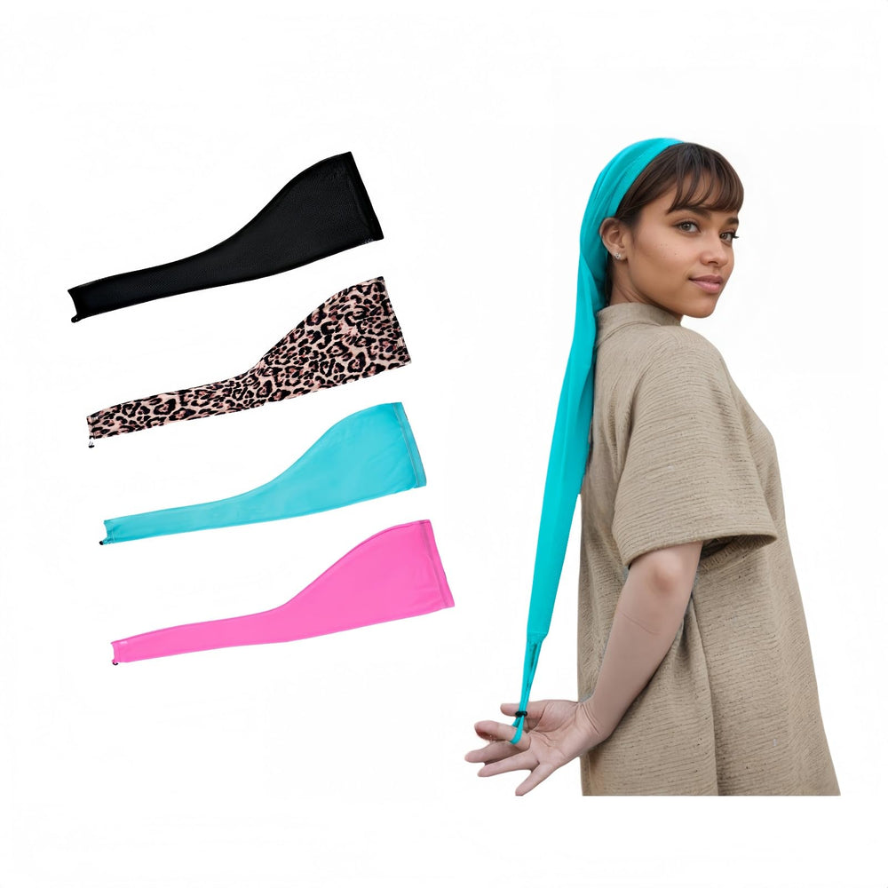 Roaming 28” hair weave sleeve for locs protects braids while styling comfortably.