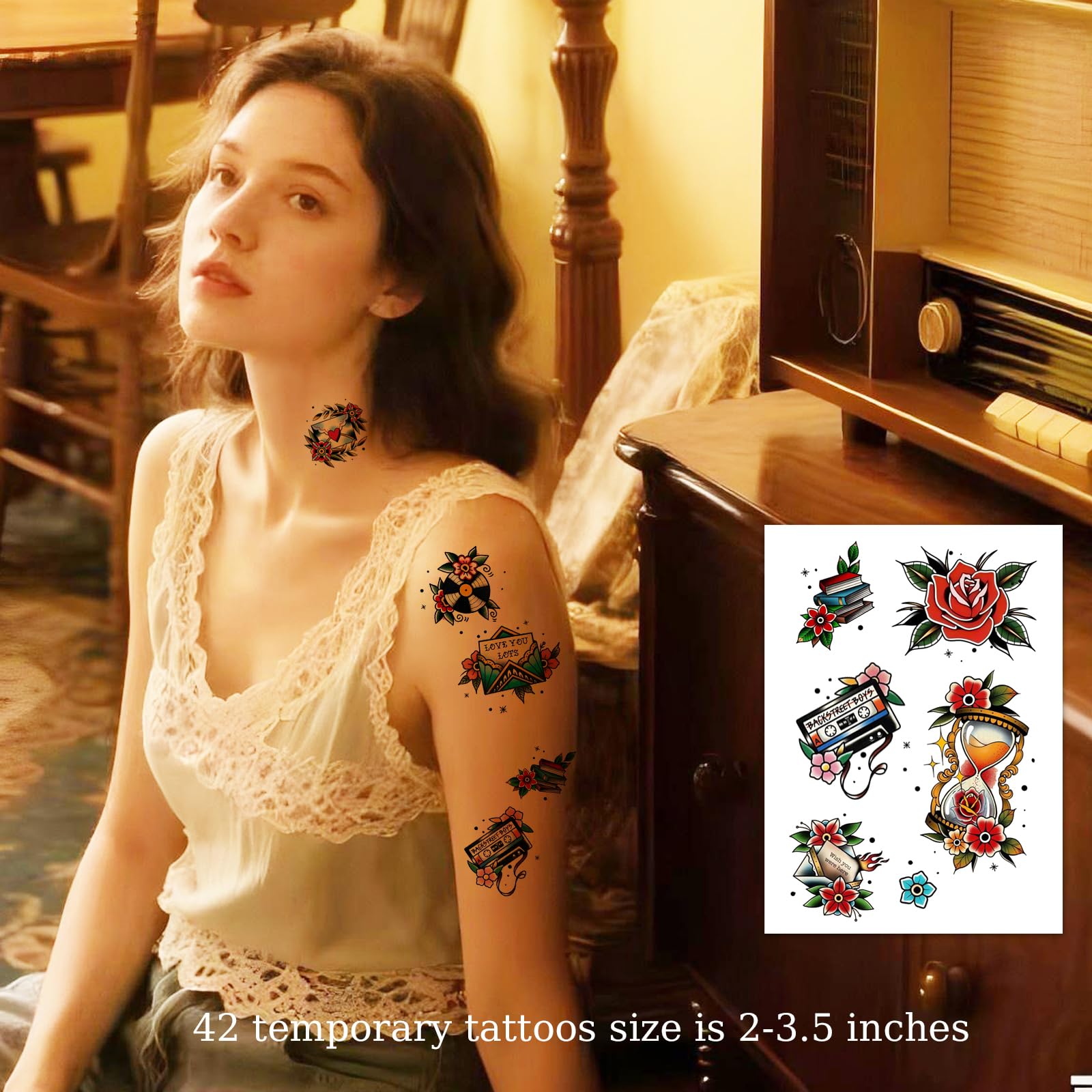 Roarhowl musical instrument tattoo brings lively accents to stage-ready looks