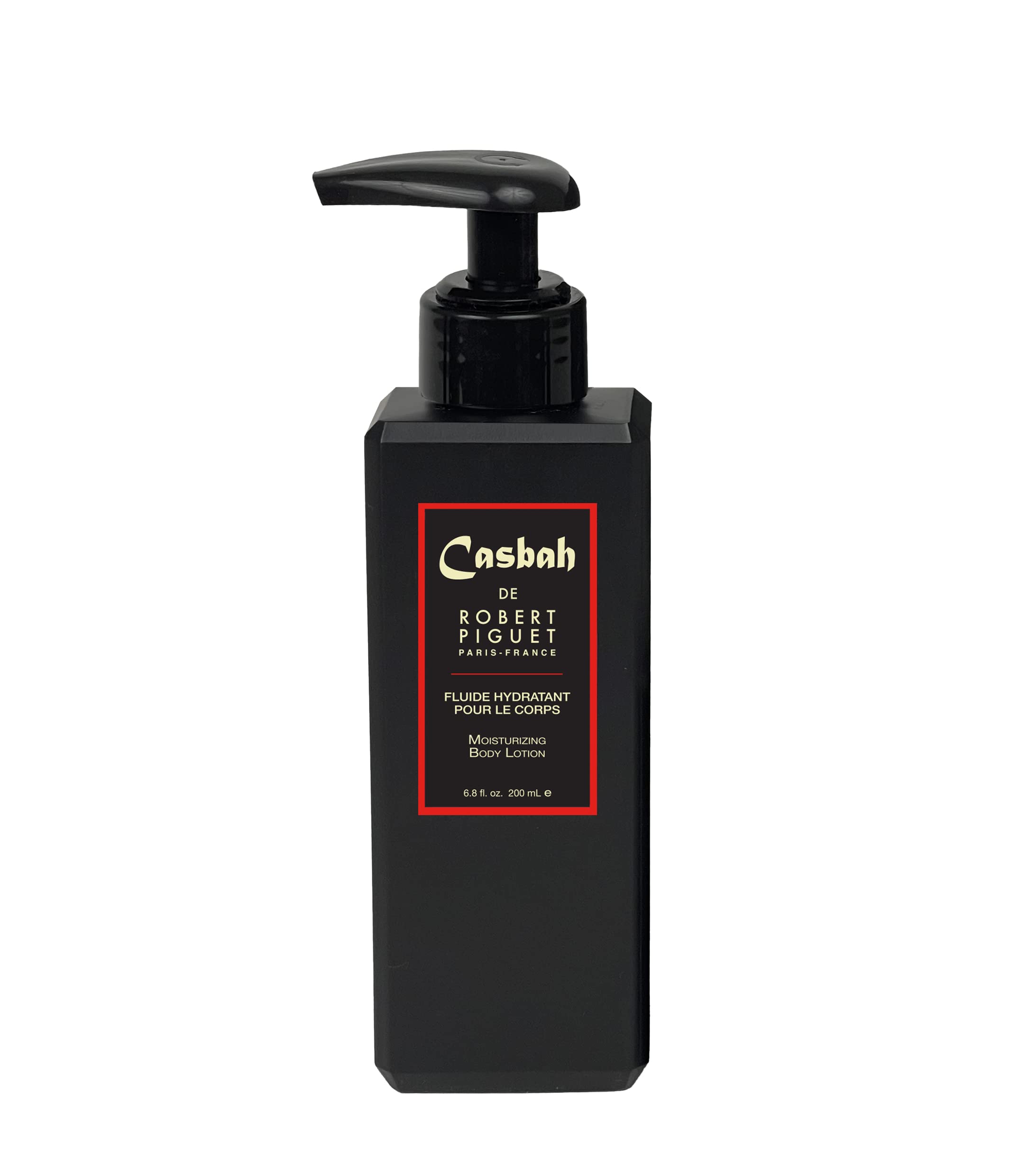 Robert Piguet Casbah moisturizing lotion bottle front for everyday hydration and unisex scent