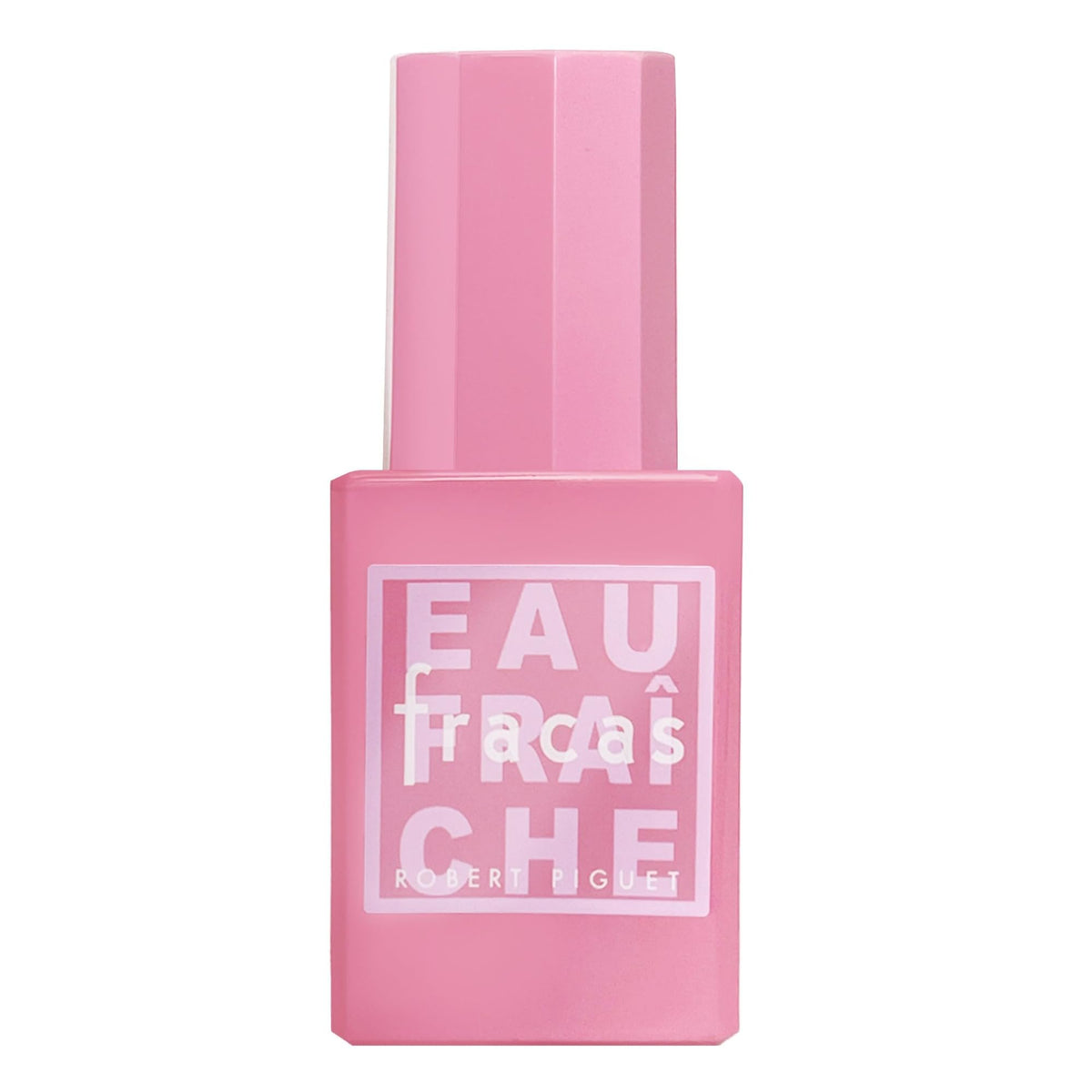 Robert Piguet Fracas Eau Fraîche pink bottle highlighting its bright floral profile for daily wear