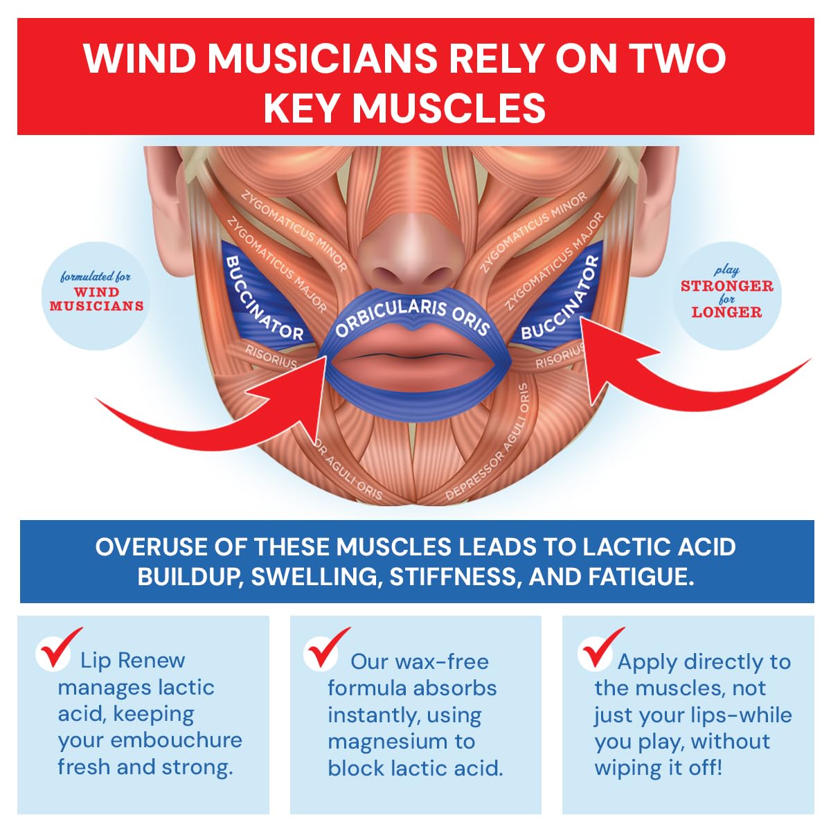 Robinson's Remedies Endurance Cream pairing boosts embouchure care before and after playing.