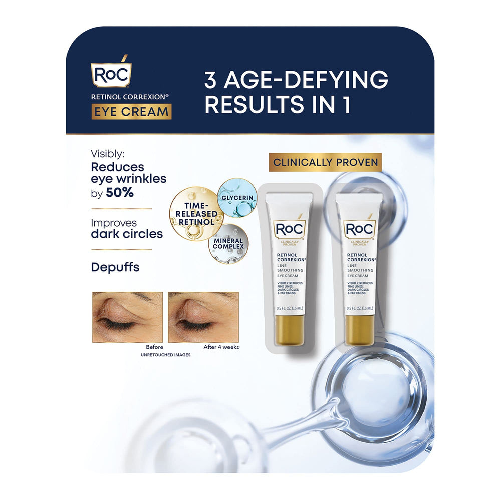 Crème contour des yeux RoC Retinol Correxion, soin léger pour le regard.