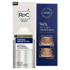 RoC DERM CORREXION Firming Serum Stick applied to the neck helps define and firm the skin.