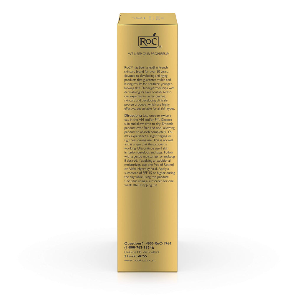 RoC retinol serum glides on smoothly under makeup.