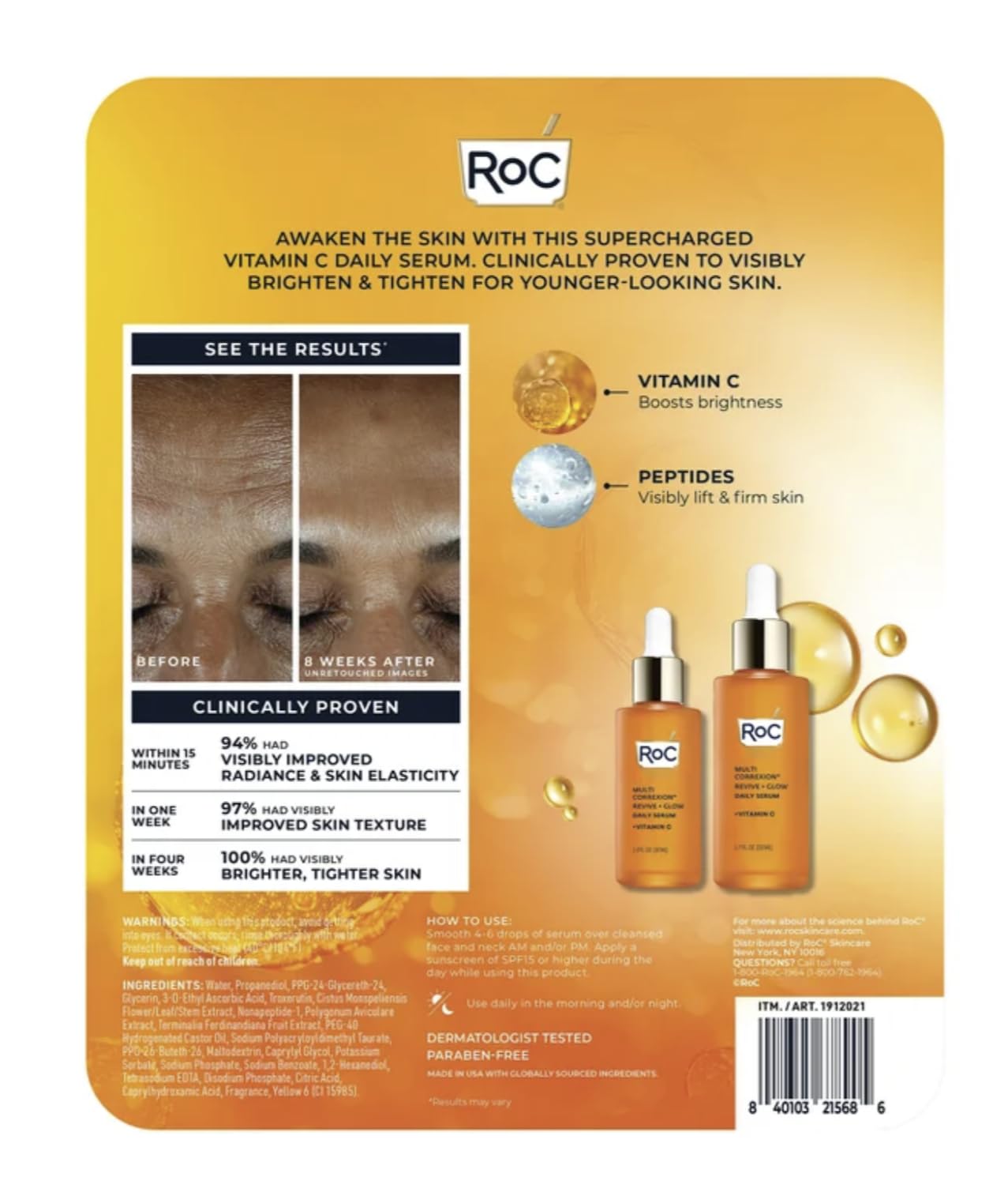 RoC two-bottle set displayed for daily skincare routine