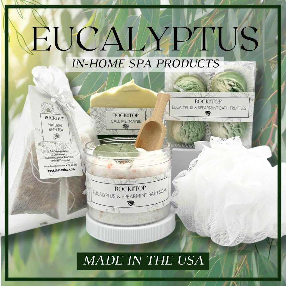 Rock the Top eucalyptus epsom salt bath soak provides a mineral-rich soothing soak