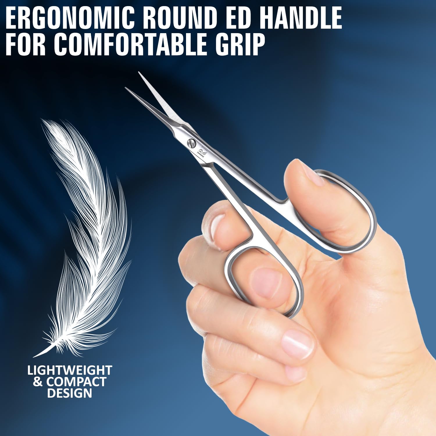 Rockville Unlimited compact travel-ready scissors fit in makeup bags for grooming on the go.