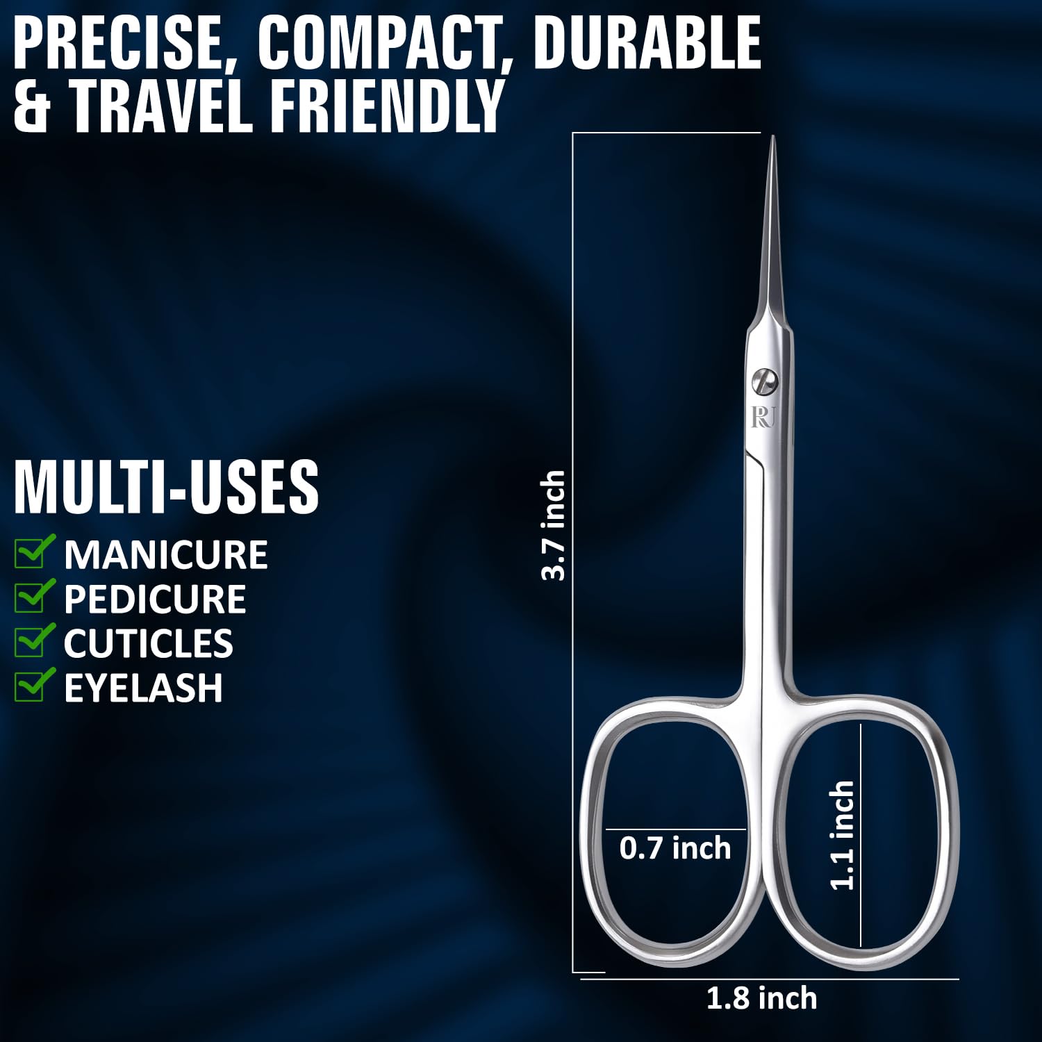 Rockville Unlimited rust-resistant stainless steel scissors easy to clean and sanitize.