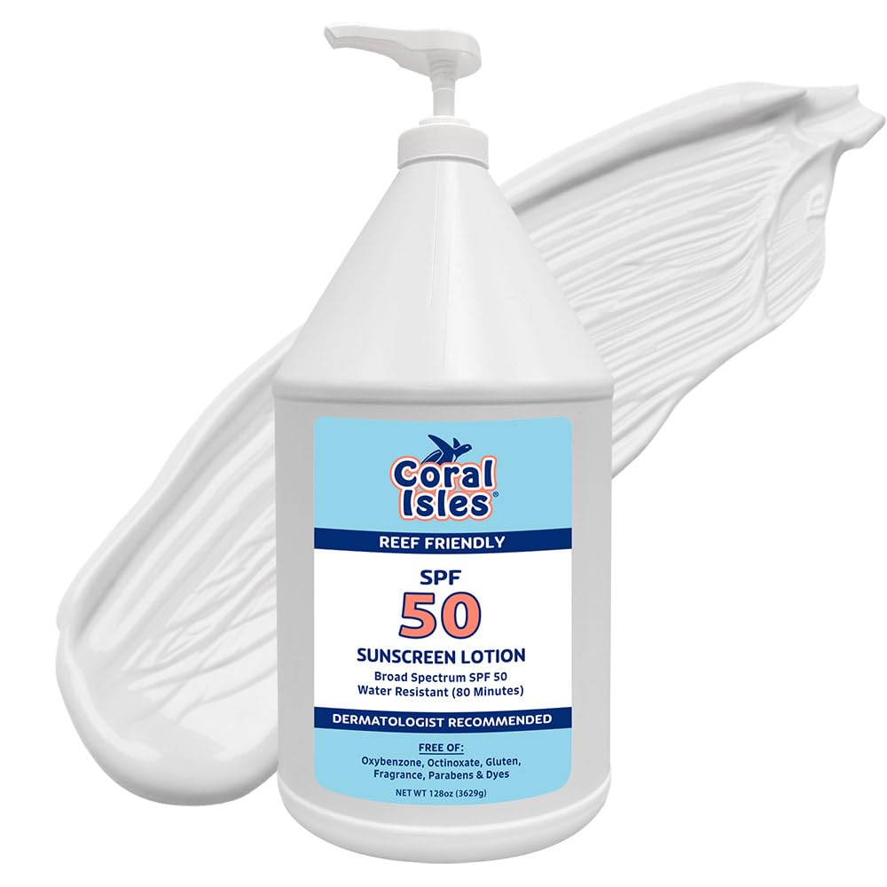 Rocky Mountain Sunscreen Coral Isles pump bottle demonstrates quick, even application.
