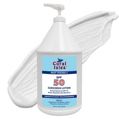 Rocky Mountain Sunscreen Coral Isles pump bottle demonstrates quick, even application.