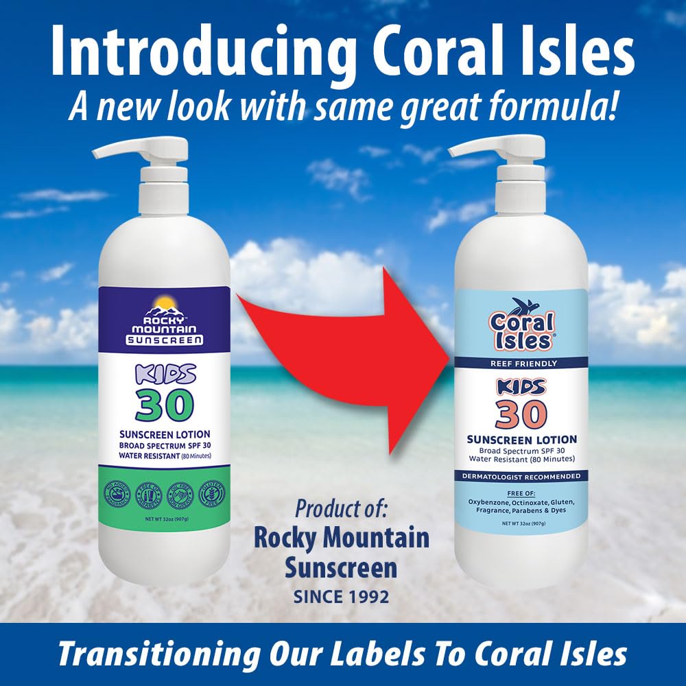 Rocky Mountain Coral Isles pump bottle enabling easy, even application