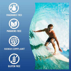 Rocky Mountain Sunscreen Coral Isles spread on skin shows non-greasy finish.