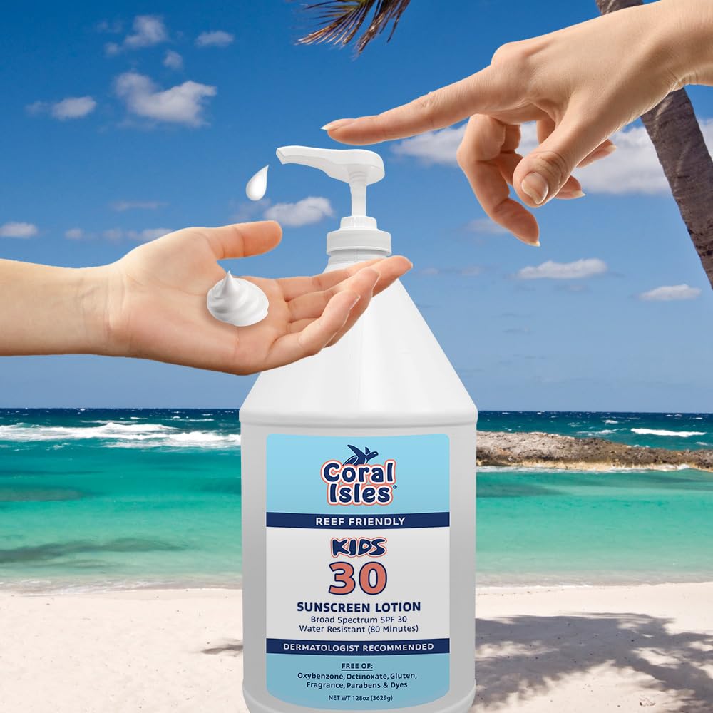 Rocky Mountain Sunscreen Kids SPF 30 lotion 80-minute water resistance for swimming.