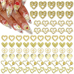 RODAKY gold heart nail charm style 1 for chic manicure and versatile decoration