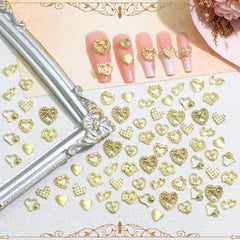 RODAKY gold heart nail charm style 2 for elegant nails and craft projects