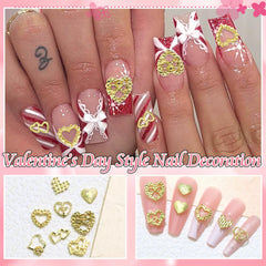 RODAKY gold heart nail charm style 3 for sparkle accents on natural nails