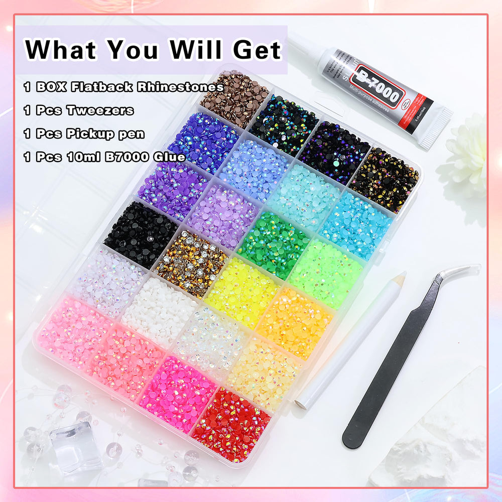 RODAKY nail gems with flat backs are easy to apply on natural and artificial nails.