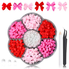RODAKY pink bow nail charm on natural nails for chic DIY design