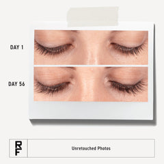 Rodan + Fields Lash Boost Serum applicator tip in use for precise nightly application.