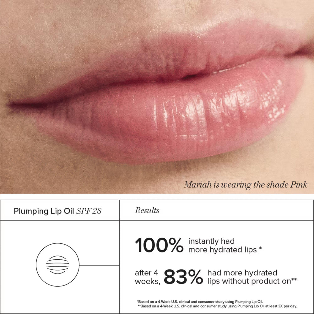 RODAN + FIELDS applicator applying lip oil for cooling relief.
