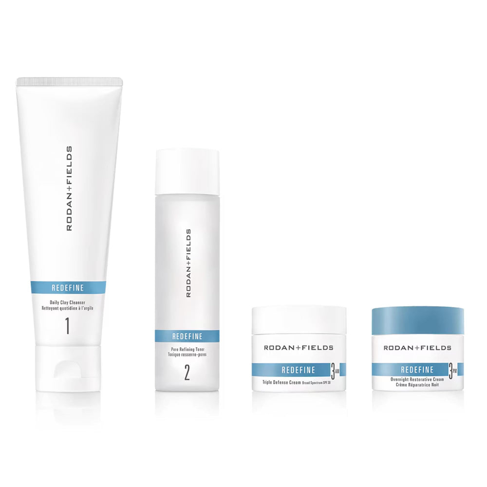 Rodan + Fields redefine clay cleanser bottle close-up purifying pores