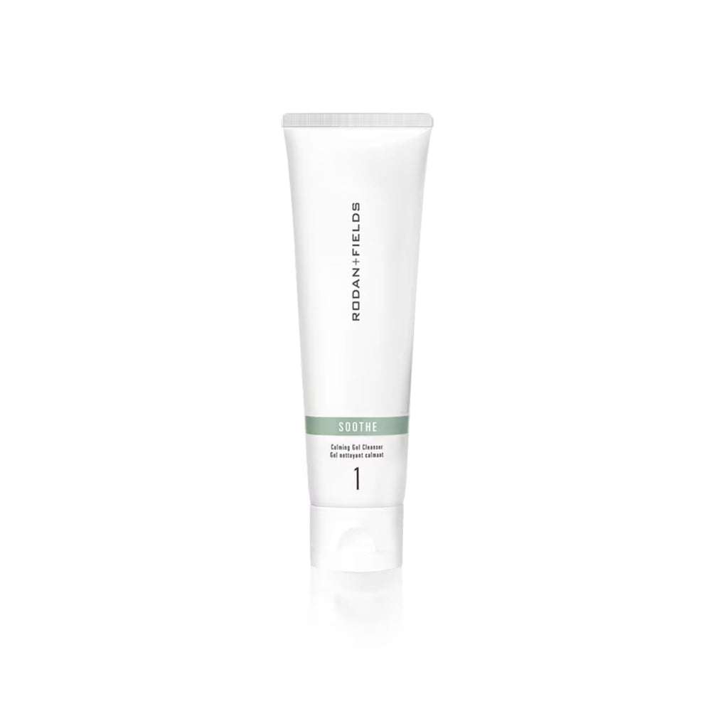 Rodan + Fields Soothe Calming Gel Cleanser bottle for gentle, hydrating cleansing.