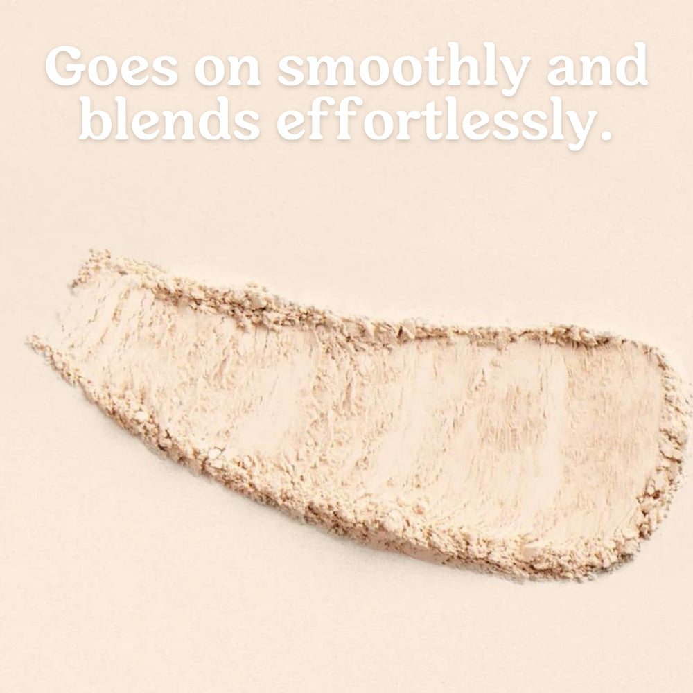 Roe Wellness textured powder application demonstrates mess-free coverage