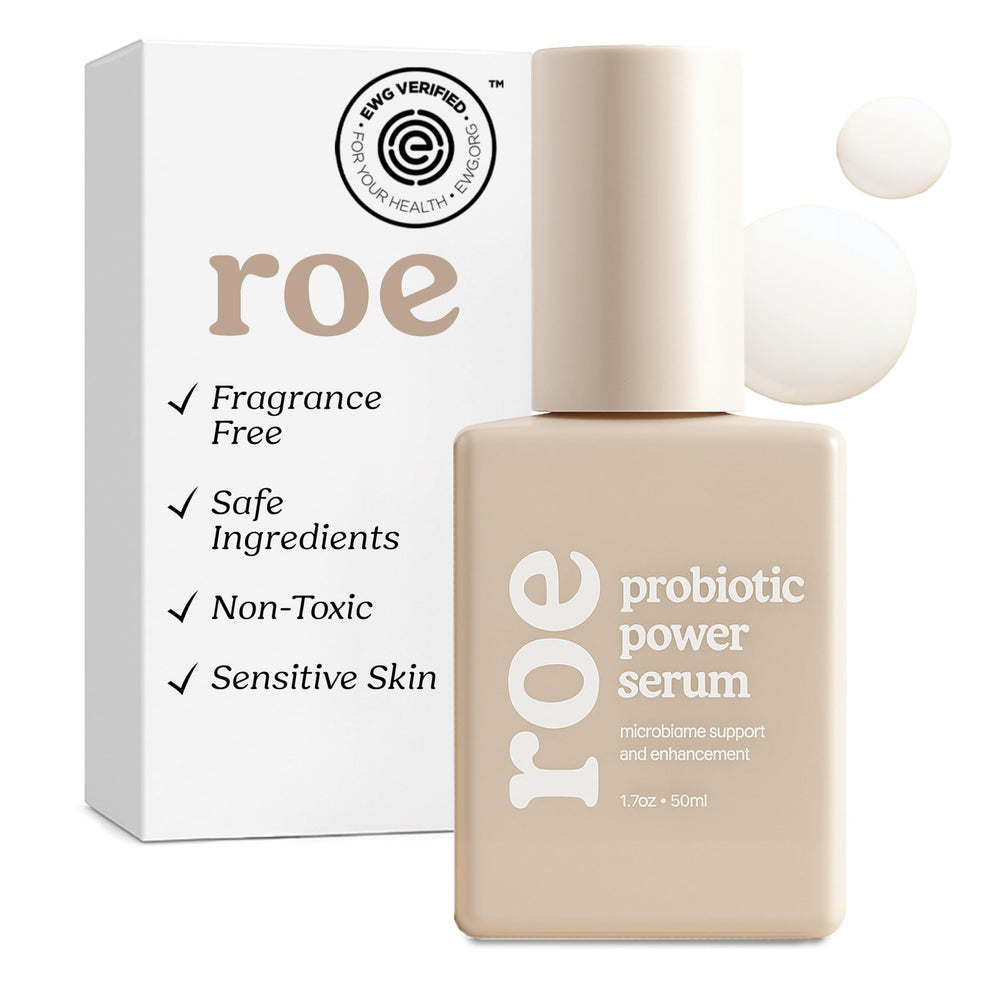 Roe Wellness baby serum bottle emphasizes hydration for delicate baby skin