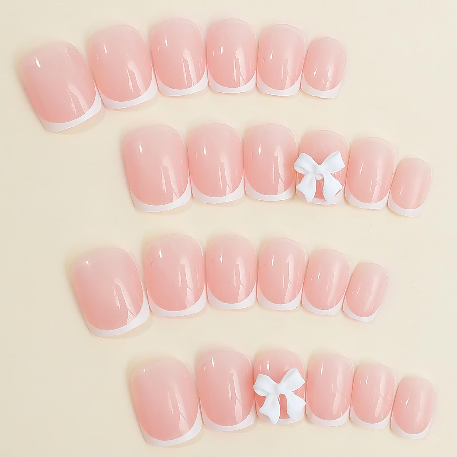 ROFIBUT glue-on nails with jelly glue for reusable wear.