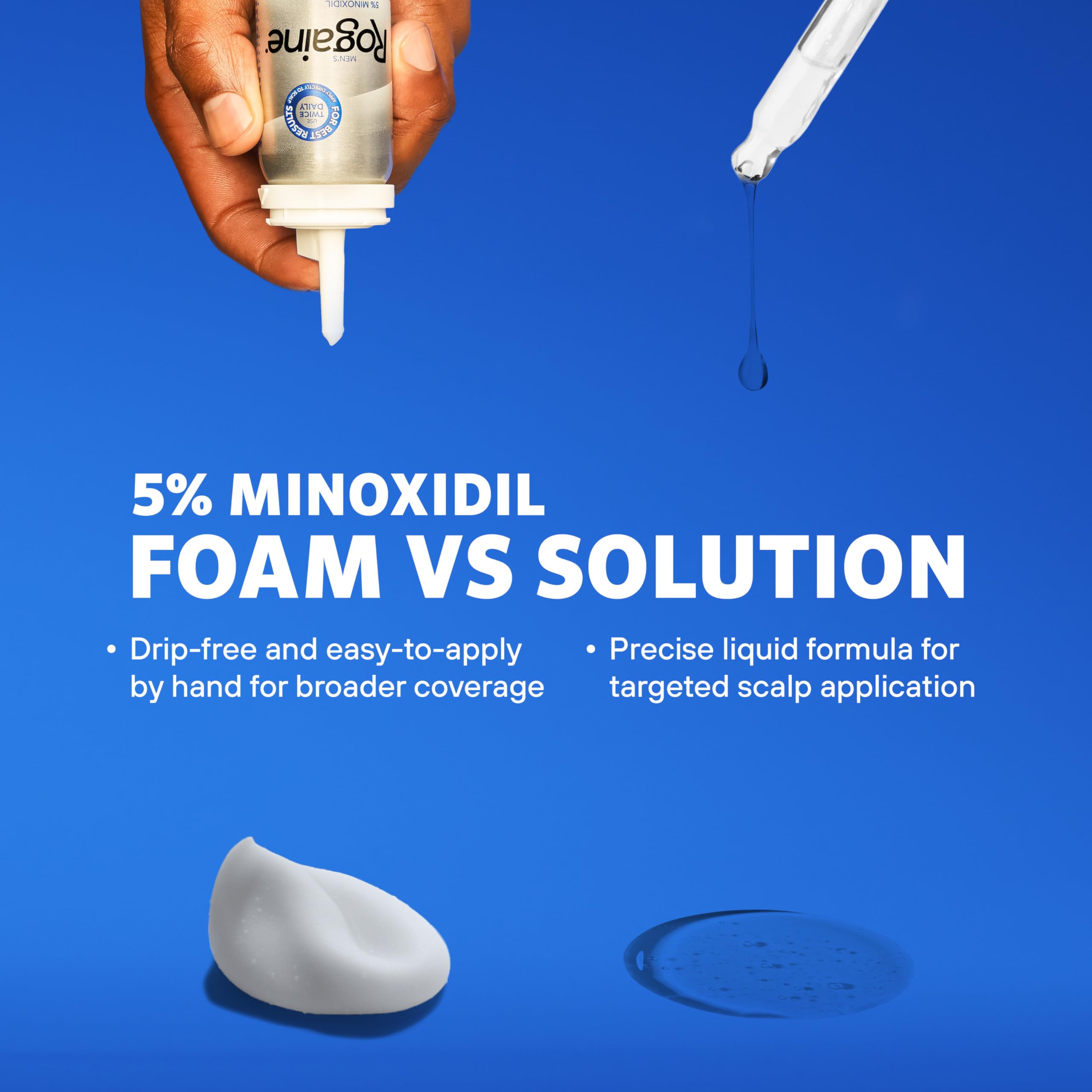 Rogaine scalp application to crown area supports routine use