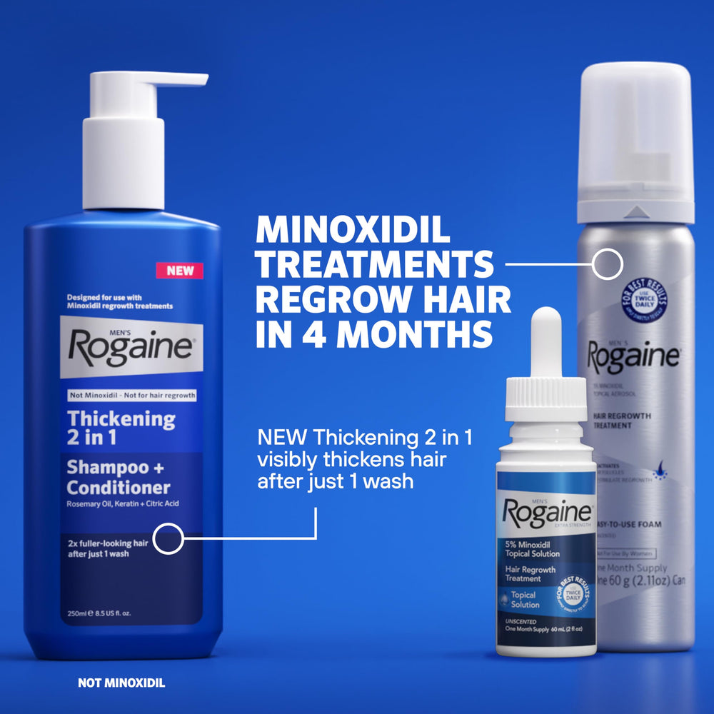 Rogaine topical solution dispensed precisely onto the scalp