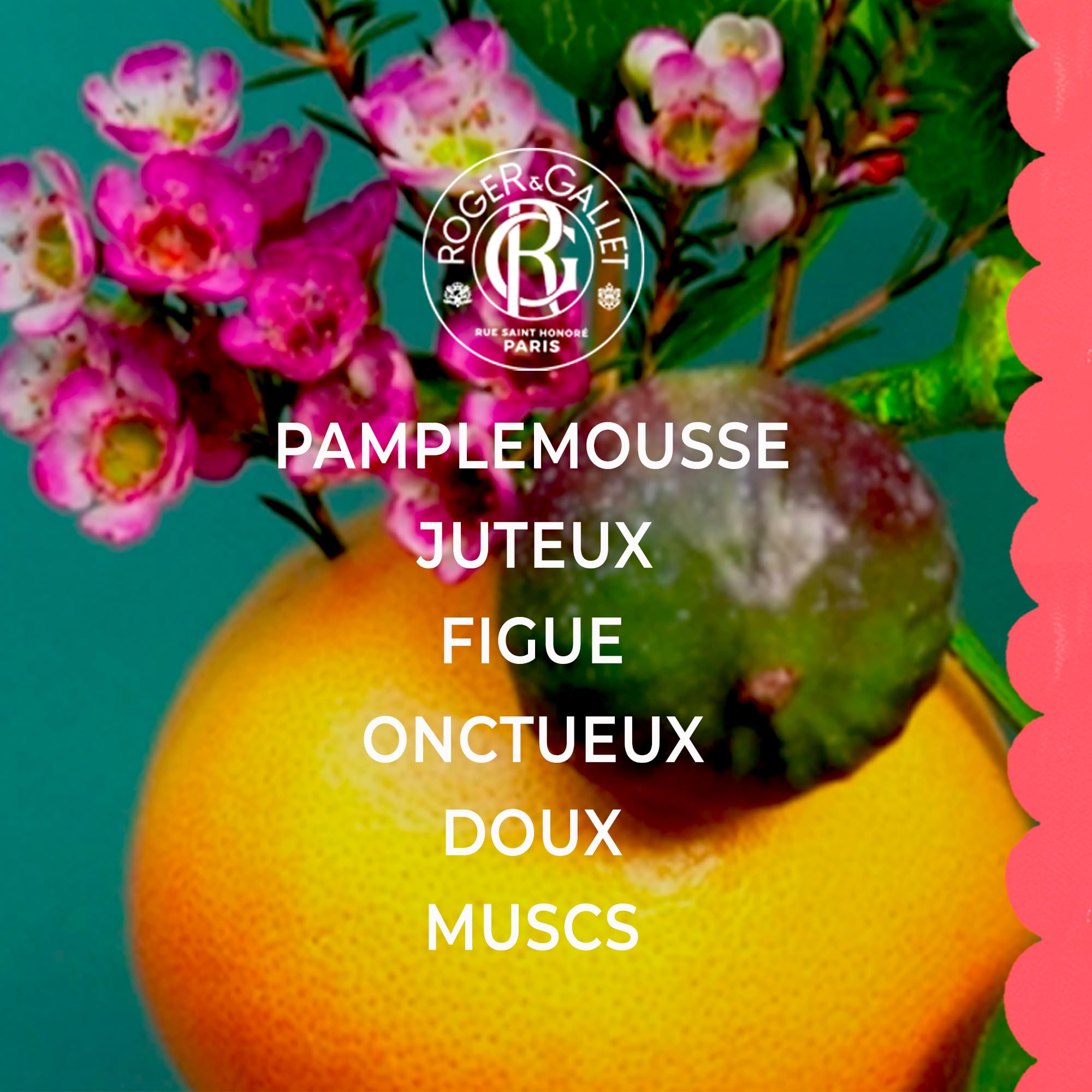 ROGER & GALLET Fig Blossom application on neck and wrists for subtle lasting scent.