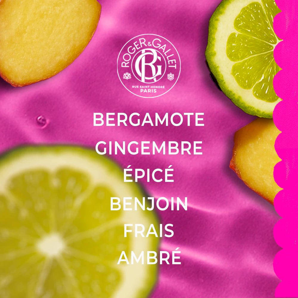 ROGER & GALLET Gingembre fragrance spray on wrist for instant refreshing aroma
