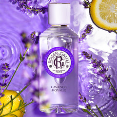 Roger Gallet Lavande Royale spray mist on wrist for quick refreshment