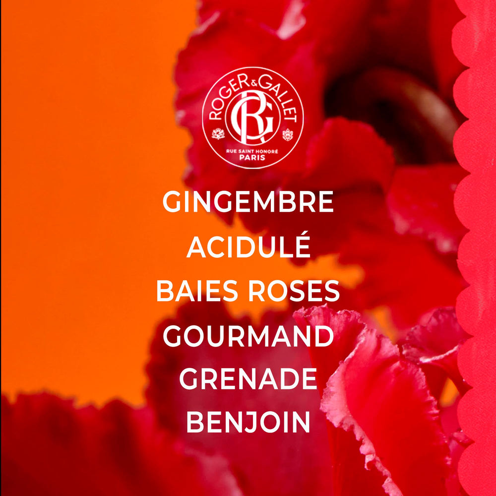 ROGER & GALLET Redgin creamy vegetal wax formula hugs the skin for extended wear.