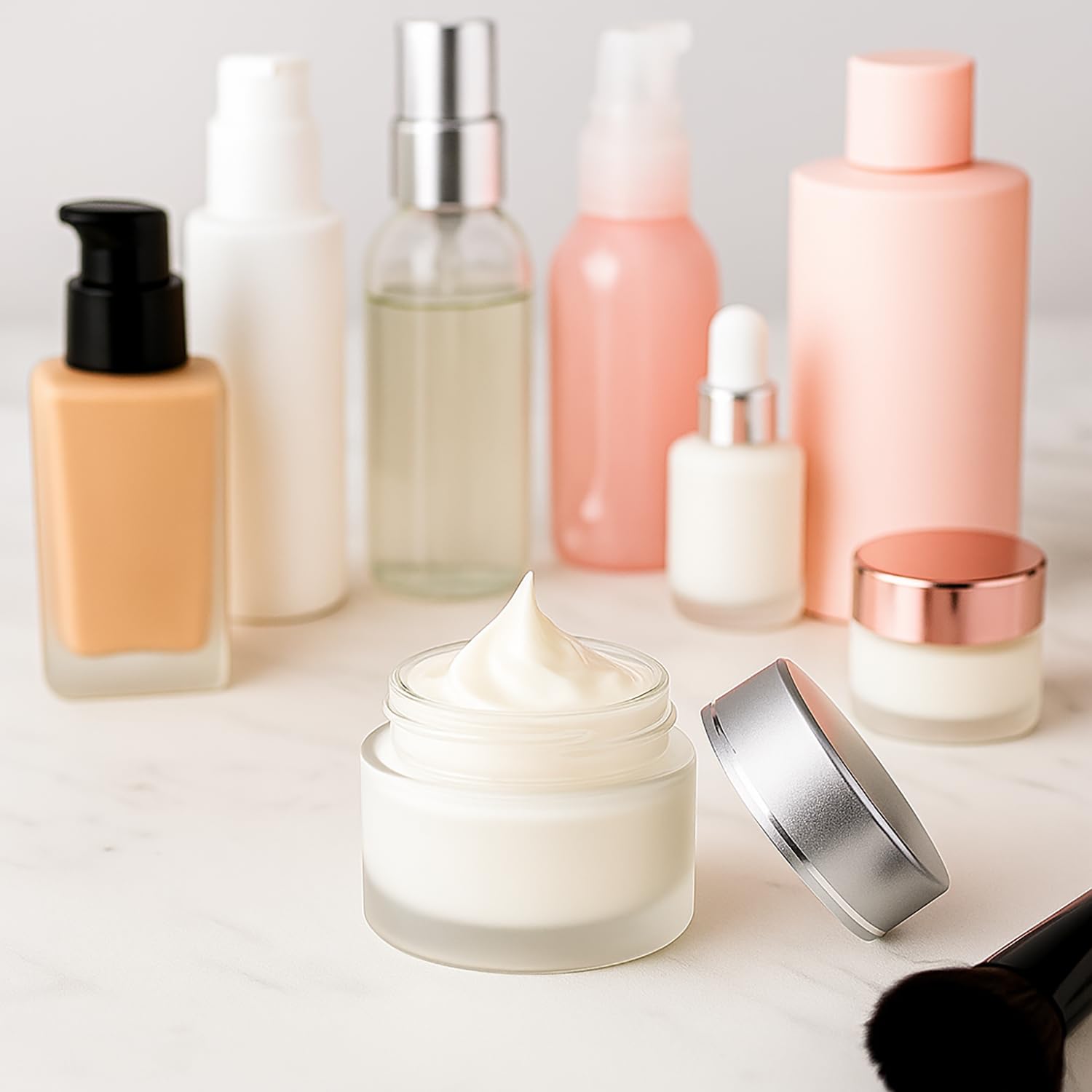 ROHIJALE silver lids add a premium touch to your skincare set.