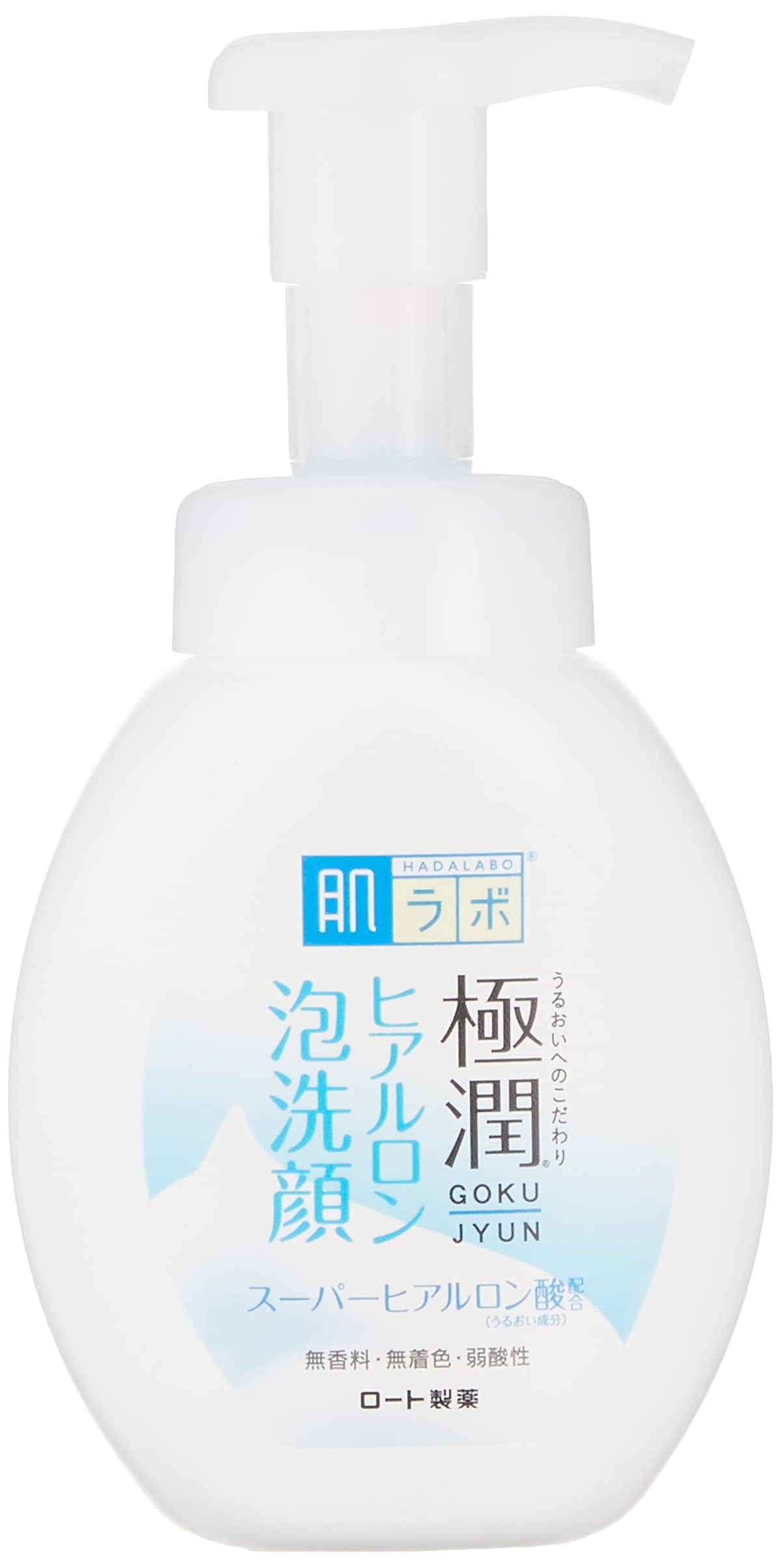 Rohto Hada Labo Gokujyn cleansing foam front view for a gentle, hydrated cleanse